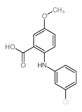 2-[(3-chlorophenyl)amino]-5-methoxy-benzoic acid结构式