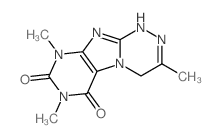 3,7,9-trimethyl-1,4-dihydropurino[8,7-c][1,2,4]triazine-6,8-dione结构式