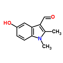 5-Hydroxy-1,2-dimethyl-1H-indole-3-carbaldehyde Structure