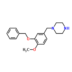 1-[3-(Benzyloxy)-4-methoxybenzyl]piperazine Structure