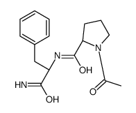 (2S)-1-acetyl-N-[(2S)-1-amino-1-oxo-3-phenylpropan-2-yl]pyrrolidine-2-carboxamide结构式