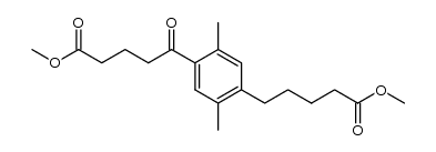 methyl 5-(4-(5-methoxy-5-oxopentyl)-2,5-dimethylphenyl)-5-oxopentanoate结构式