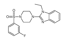 Piperazine, 1-(1-ethyl-1H-benzimidazol-2-yl)-4-[(3-fluorophenyl)sulfonyl]- (9CI) structure