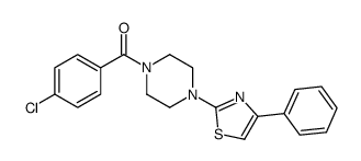 Piperazine, 1-(4-chlorobenzoyl)-4-(4-phenyl-2-thiazolyl)- (9CI) structure