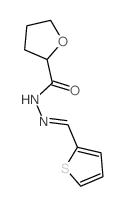 2-Furancarboxylicacid, tetrahydro-, 2-(2-thienylmethylene)hydrazide structure