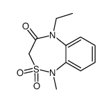 5-ethyl-1-methyl-2,2-dioxo-1,2,3,5-tetrahydro-2λ6-benzo[c][1,2,5]thiadiazepin-4-one结构式