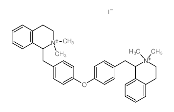 1-[[4-[4-[(2,2-dimethyl-3,4-dihydro-1H-isoquinolin-1-yl)methyl]phenoxy]phenyl]methyl]-2,2-dimethyl-3,4-dihydro-1H-isoquinoline结构式