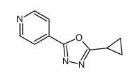 2-cyclopropyl-5-pyridin-4-yl-1,3,4-oxadiazole结构式