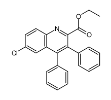 ethyl 6-chloro-3,4-diphenylquinoline-2-carboxylate结构式