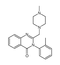 2-(4-methyl-piperazin-1-ylmethyl)-3-o-tolyl-3H-quinazolin-4-one结构式