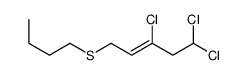 1-butylsulfanyl-3,5,5-trichloropent-2-ene结构式