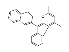 9-(3,4-dihydronaphthalen-2-yl)-2,4-dimethylindeno[2,1-b]pyran结构式