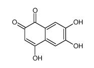 4,6,7-trihydroxynaphthalene-1,2-dione Structure