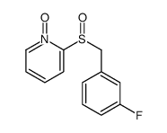 2-[(3-fluorophenyl)methylsulfinyl]-1-oxidopyridin-1-ium结构式