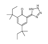 6-(1,2-dihydrotetrazol-5-ylidene)-2,4-bis(2-methylbutan-2-yl)cyclohexa-2,4-dien-1-one结构式