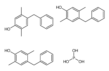 4-benzyl-2,5-dimethylphenol,phosphorous acid Structure