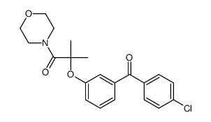 2-[3-(4-chlorobenzoyl)phenoxy]-2-methyl-1-morpholin-4-ylpropan-1-one结构式