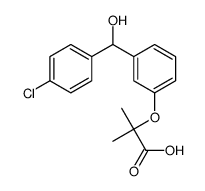 2-[3-[(4-chlorophenyl)-hydroxymethyl]phenoxy]-2-methylpropanoic acid Structure