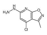 4-chloro-6-hydrazino-3-methyl-isoxazolo[5,4-b]pyridine结构式