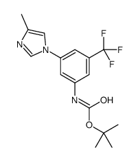 tert-butyl N-[3-(4-methylimidazol-1-yl)-5-(trifluoromethyl)phenyl]carbamate结构式