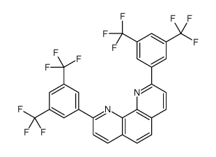 2,9-bis[3,5-bis(trifluoromethyl)phenyl]-1,10-phenanthroline结构式