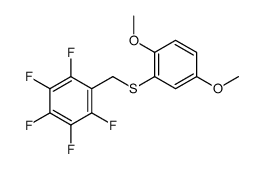 1-[(2,5-dimethoxyphenyl)sulfanylmethyl]-2,3,4,5,6-pentafluorobenzene结构式