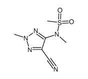 N-(5-cyano-2-methyl-2H-[1,2,3]triazol-4-yl)-N-methyl-methanesulfonamide结构式