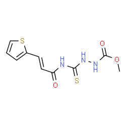 methyl 2-({[3-(2-thienyl)acryloyl]amino}carbothioyl)hydrazinecarboxylate structure