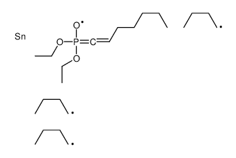 tributyl(1-diethoxyphosphorylhept-1-enyl)stannane Structure