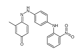 3-methyl-4-[[4-(2-nitroanilino)phenyl]hydrazinylidene]cyclohexa-2,5-dien-1-one Structure