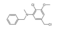 N-benzyl-2-chloro-5-(chloromethyl)-3-methoxy-N-methylaniline结构式