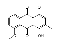 1,4-dihydroxy-3-methyl-5-methoxyanthracene-9,10-dione Structure