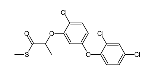 2-[2-Chloro-5-(2,4-dichloro-phenoxy)-phenoxy]-thiopropionic acid S-methyl ester结构式