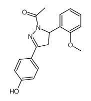 1-[3-(4-Hydroxy-phenyl)-5-(2-methoxy-phenyl)-4,5-dihydro-pyrazol-1-yl]-ethanone结构式