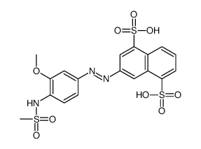 3-[[3-methoxy-4-[(methylsulphonyl)amino]phenyl]azo]naphthalene-1,5-disulphonic acid Structure