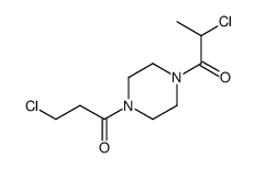 2-chloro-1-[4-(3-chloropropanoyl)piperazin-1-yl]propan-1-one Structure