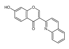 7-hydroxy-3-quinolin-2-ylchromen-4-one Structure