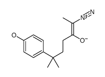 2-diazonio-6-(4-hydroxyphenyl)-6-methylhept-2-en-3-olate结构式