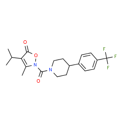 Piperidine,1-[[3-methyl-4-(1-methylethyl)-5-oxo-2(5H)-isoxazolyl]carbonyl]-4-[4-(trifluoromethyl)phenyl]- (9CI) Structure
