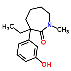 3-Ethyl-3-(3-hydroxyphenyl)-1-methyl-2-azepanone Structure