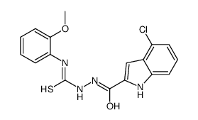 1-[(4-chloro1H-indole-2-carbonyl)amino]-3-(2-methoxyphenyl)thiourea结构式