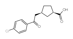 cis-3-[2-(4-chlorophenyl)-2-oxoethyl]cyclopentane-1-carboxylic acid Structure