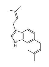 3,6-bis(3-methylbut-2-enyl)-1H-indole结构式