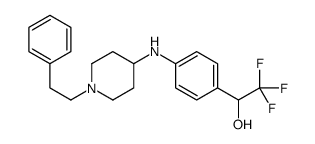 2,2,2-trifluoro-1-[4-[[1-(2-phenylethyl)piperidin-4-yl]amino]phenyl]ethanol结构式