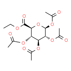 .beta.-D-Glucopyranuronic acid, ethyl ester, tetraacetate Structure