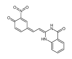 2-[2-(3-nitro-4-oxocyclohexa-2,5-dien-1-ylidene)ethylidene]-1H-quinazolin-4-one Structure