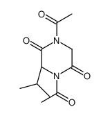 (3S)-1,4-diacetyl-3-propan-2-ylpiperazine-2,5-dione结构式
