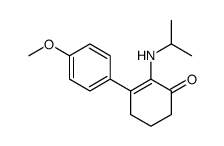 3-(4-methoxyphenyl)-2-(propan-2-ylamino)cyclohex-2-en-1-one Structure