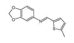 N-(1,3-benzodioxol-5-yl)-1-(5-methylthiophen-2-yl)methanimine Structure