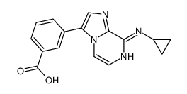 3-[8-(cyclopropylamino)imidazo[1,2-a]pyrazin-3-yl]benzoic acid Structure